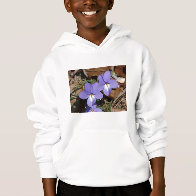 Wildblumen Vögel-Foot Violet III Geschenke und Bek Hoodie (Vorderseite)