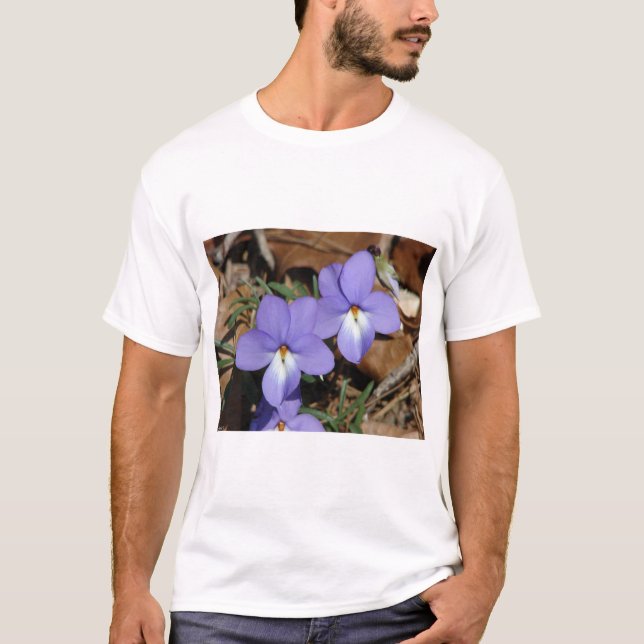 Wildblumen Vögel-Foot Violet III Geschenke und Bek T-Shirt (Vorderseite)