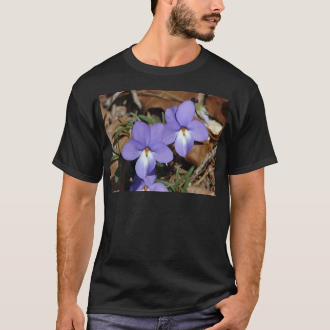 Wildblumen Vögel-Foot Violet III Geschenke und Bek T-Shirt (Vorderseite)