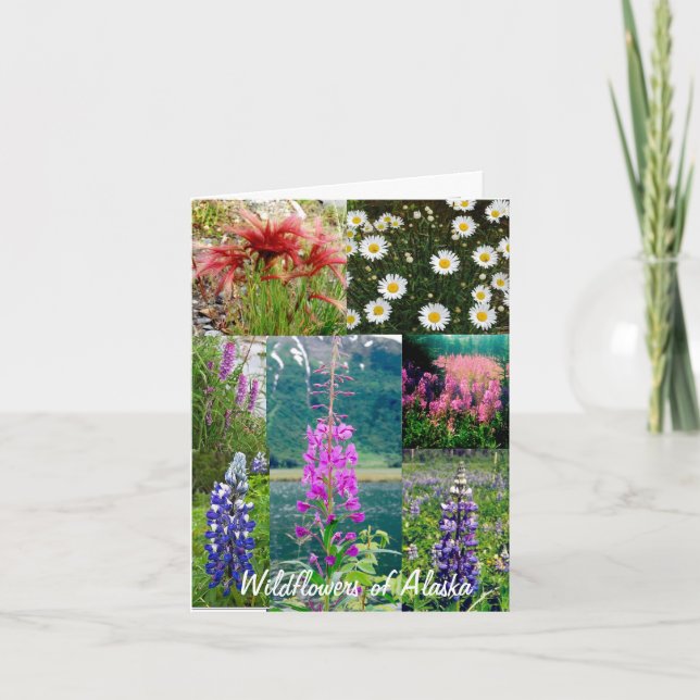 Wildblumen von Alaska Karte (Vorderseite)