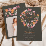 Wildblumen von Boho Foto Süß 16 Einladung<br><div class="desc">Erzählen Sie Ihren bevorstehenden Sweet 16 Geburtstag mit unseren boho-inspiriert Einladungen mit hübschen und charmanten Wildblumen in trendigen Erdtönen wie Orange, Salbei, Dunkelrot und staubigen Rosa auf Grün. Das moderne Pinselskript verleiht diesen einzigartigen Einladungen eine Touch Eleganz, die sich perfekt für jede Wiesen- oder Waldfeier eignet, ideal für Outdoor- und...</div>