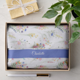 Wildblumen-Wasserfarben-Blumenmuster Seidenpapier