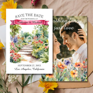 Wildblumen Wasserfarben Frühjahr Hochzeit Foto Save The Date