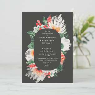 Wildblumen Wasserfarben Hochzeitseinladung Einladung