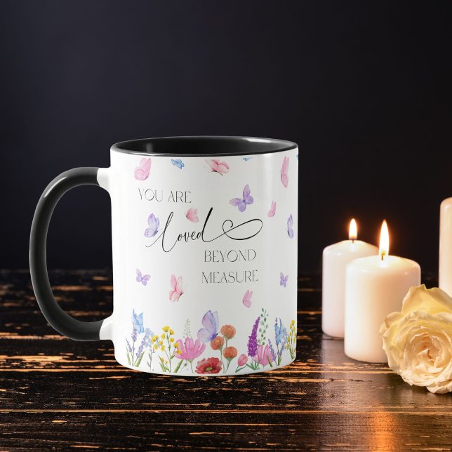 Wildblumen Wasserfarbene Christliche Verse Tasse (Von Creator hochgeladen)