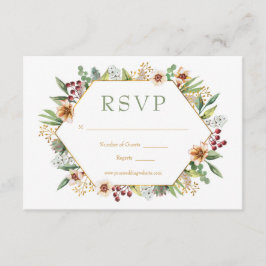 Wildblumen Wasserfarbenhochzeit im Herbst RSVP Karte