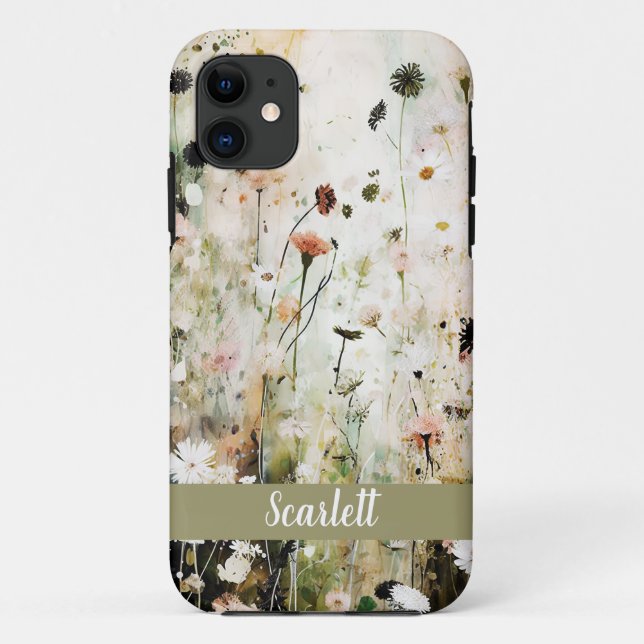 Wildblumen Wasserfarbenmagie Case-Mate iPhone Hülle (Rückseite)