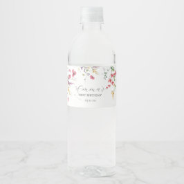 Wildblumen, Wasserflaschen, Etiketten