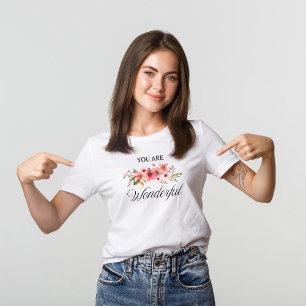 Wildblumen Watercolor Zitat T-Shirt
