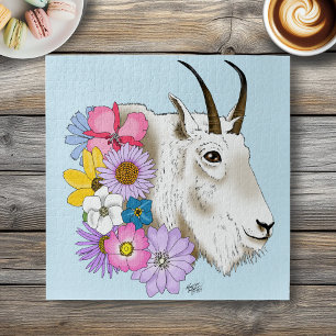 Wildblumen Weißes Bergziege Natur Wildtiere