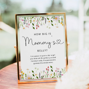 Wildblumen, wie groß das Bauchposter der Mama ist Poster