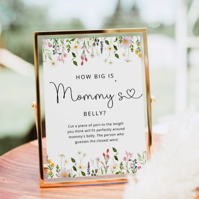 Wildblumen, wie groß das Bauchposter der Mama ist Poster (Von Creator hochgeladen)