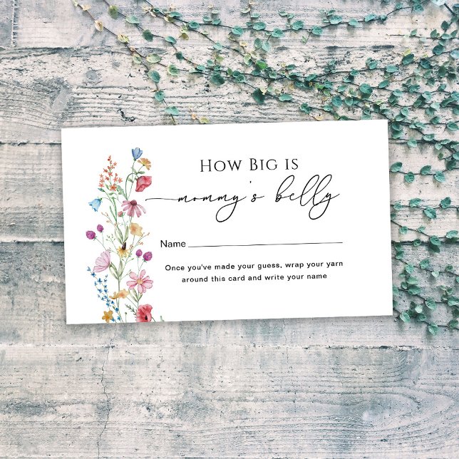 Wildblumen Wie groß ist Mama's Bauch? Begleitkarte (Von Creator hochgeladen)