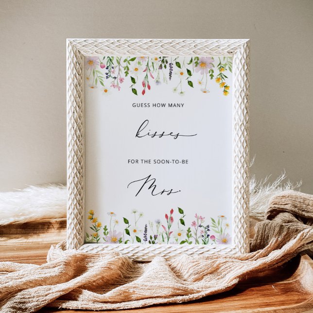 Wildblumen wie viele Küsse Brautparty Poster (Von Creator hochgeladen)