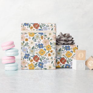 Wildblumen-Wiese Boho-Muster Geschenkpapier
