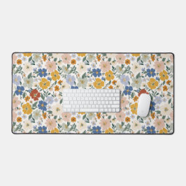 Wildblumen-Wiese Boho-Muster Schreibtischunterlage