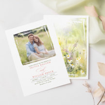 Wildblumen Wiese Elegantes romantisches Hochzeitss