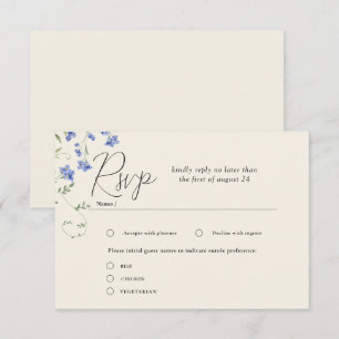 Wildblumen-Wiese für Hochzeitsszenarien Begleitkarte