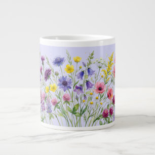 Wildblumen-Wiesen-Aquarelle. Spezial-Tasse Jumbo-Tasse