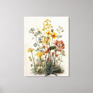 Wildblumen-Wiesenstrauß Leinwanddruck