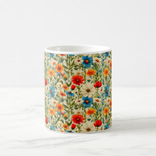 Wildblumen zahlreicher Farben Kaffeetasse