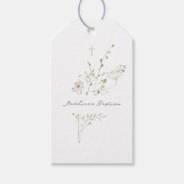 Wildblumen zarter Bouquet Taufe Geschenkanhänger