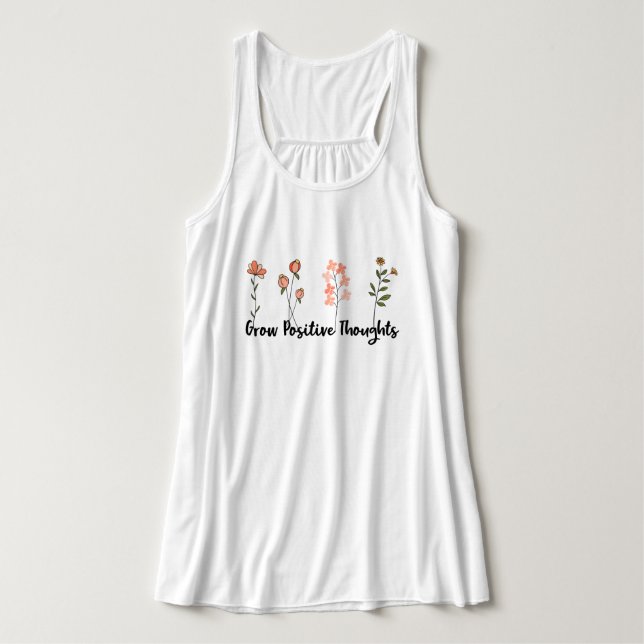Wildblumen Zitiv-Tank Tank Top (Design Vorderseite)