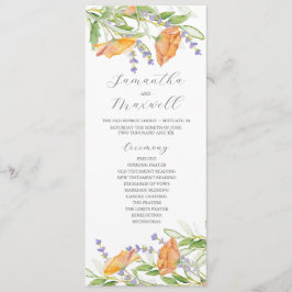 Wildblumen zum Hochzeitsprogramm für Wasserfarben Programm