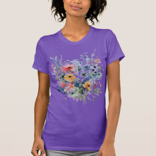 Wildblumen zum T - Shirt von Frauen im Frühjahr