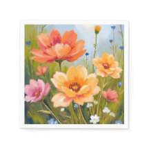 Wildblumenfeld | Wasserfarben Blumen Botanik