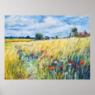 Wildblumenfelder an der Havel Poster