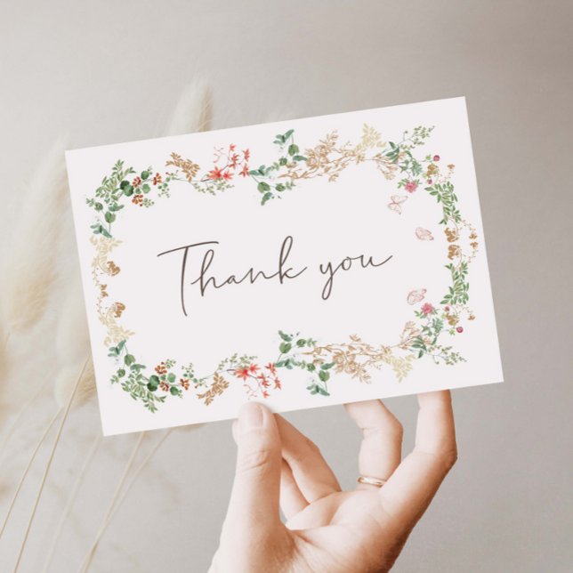 Wildblumengarten Blumen Danke Postkarte (Von Creator hochgeladen)