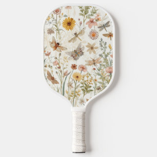 Wildblumengarten Botanische Schmetterlinge Floral Pickleball Schläger