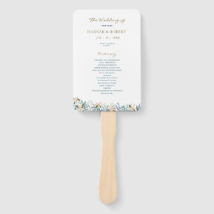 Wildblumengarten Hochzeitsfächer-Programm für drau Fächer