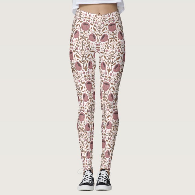 Wildblumenmuster Leggings (Vorderseite)