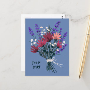 Wildblumenstrauß Beileid Entschuldigung für den Ve Postkarte