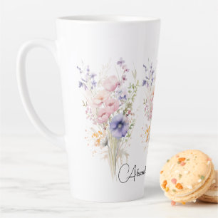 Wildblumensträußchen Name Frau Pastell für Schwest Milchtasse
