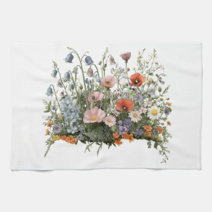 Wildblumenwiese botanischer Garten Blumen Geschirrtuch
