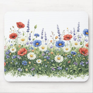 Wildblumenwiese botanischer Garten Blumen Mousepad