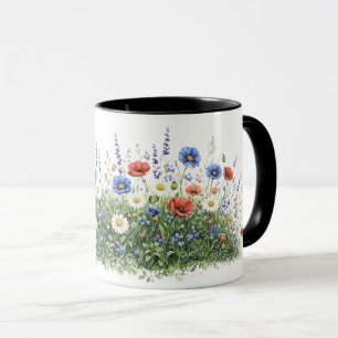 Wildblumenwiese botanischer Garten Blumen Tasse