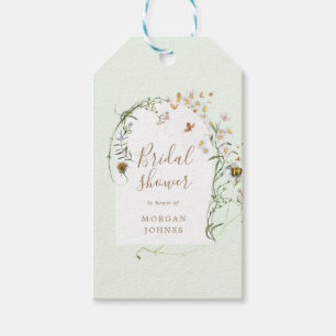 Wildblumenwiese Floral Brautdusche Geschenkanhänger
