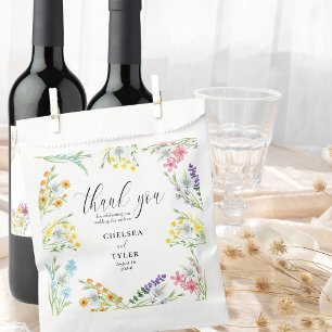 Wildblumenwiese Hübsche Dankeschön Hochzeit Geschenktütchen
