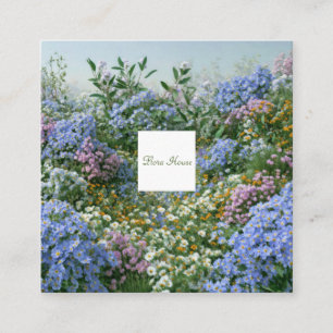 Wildblumenwiese Quadratischer Rahmen Boheme Quadratische Visitenkarte