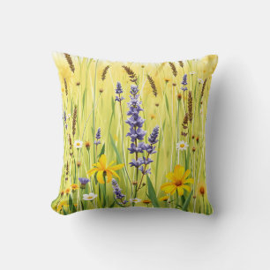Wildblumenwiese Sommer Muster Kissen