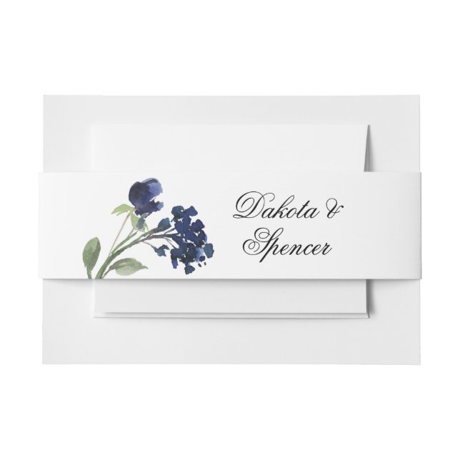 Wildblüte | Classic Blue Bohemisch Garden Blume Einladungsbanderole (Vorderseite Beispiel)