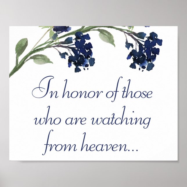 Wildblüte | Memorial für Bohemische Navy-Blume Poster (Vorne)
