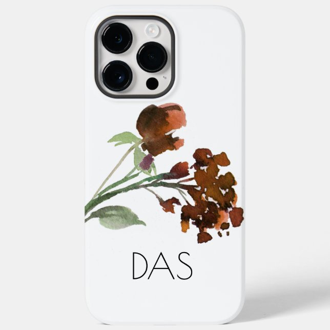 Wildblüte | Terracotta Orange Bohemisch Case-Mate iPhone 14 Pro Max Hülle (Rückseite)