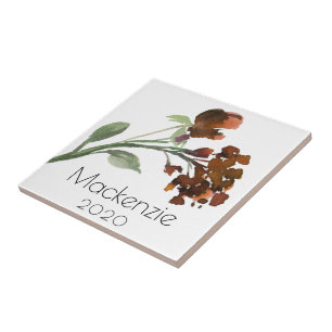 Wildblüte Terracotta Orange Bohemisch Fliese