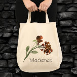 Wildblüte | Terracotta Orange Bohemisch Tragetasche<br><div class="desc">Die Wildblume ist elegant und raffiniert, mit handgemalten, verbrannten Orangen und rustikalen Böhmischen Aquarellfarben, die nur einen Pop Farbe verleihen und gleichzeitig ein modernes, minimalistisches Ambiente bewahren. Aus der Kollektion "Bohemische Wildblume" zeichnet sich dieses Design durch eine natürliche, erdige wilde Blume für ein "frisch gepflücktes" Gefühl aus. Für Anpassungen oder...</div>