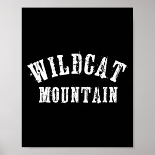Wildcat Mountain Grungy Rustic Artisian Kühner Ski Poster